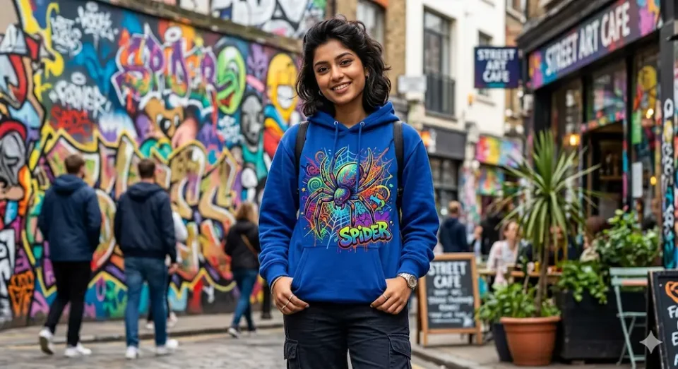 Blue Spider Hoodie