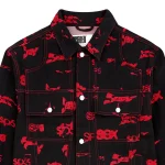 Sp5der 5ex Aop Denim Trucker Black Jacket 11