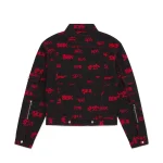 Sp5der 5ex Aop Denim Trucker Black Jacket 13