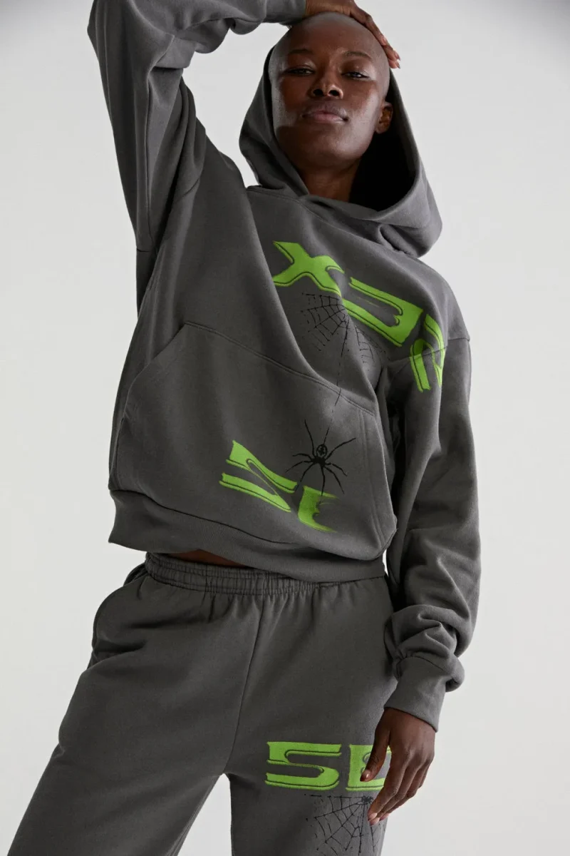 Sp5der 5ex Dark Grey Hoodie 2