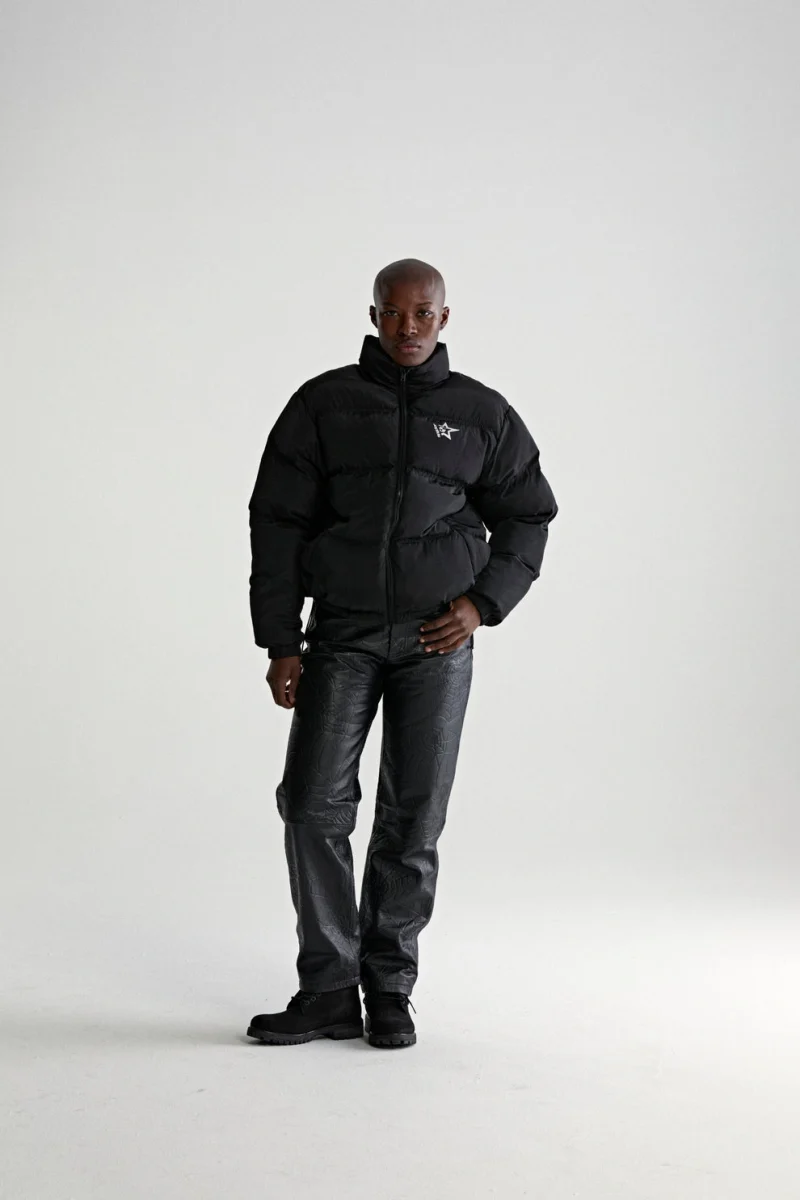 Sp5der 5star Puffer Black Jacket 10