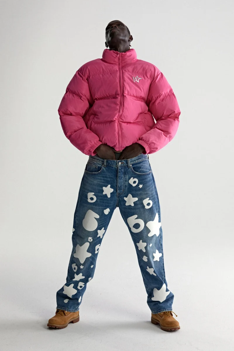 Sp5der 5star Puffer Pink Jacket 1
