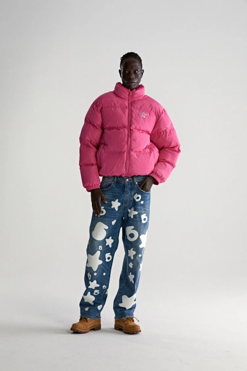 Sp5der 5star Puffer Pink Jacket 10