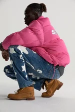 Sp5der 5star Puffer Pink Jacket 2