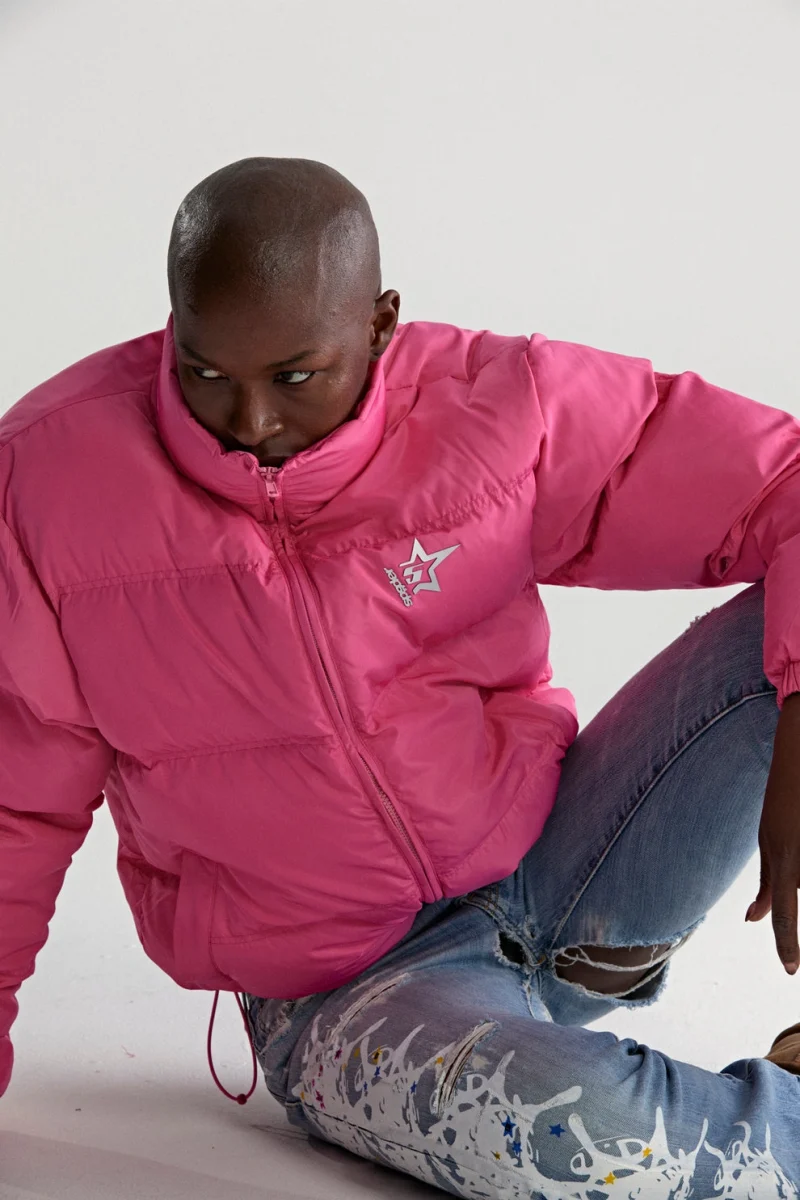 Sp5der 5star Puffer Pink Jacket 3