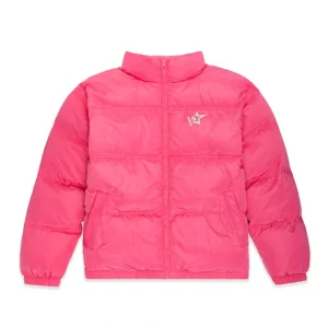 Sp5der 5star Puffer Pink Jacket