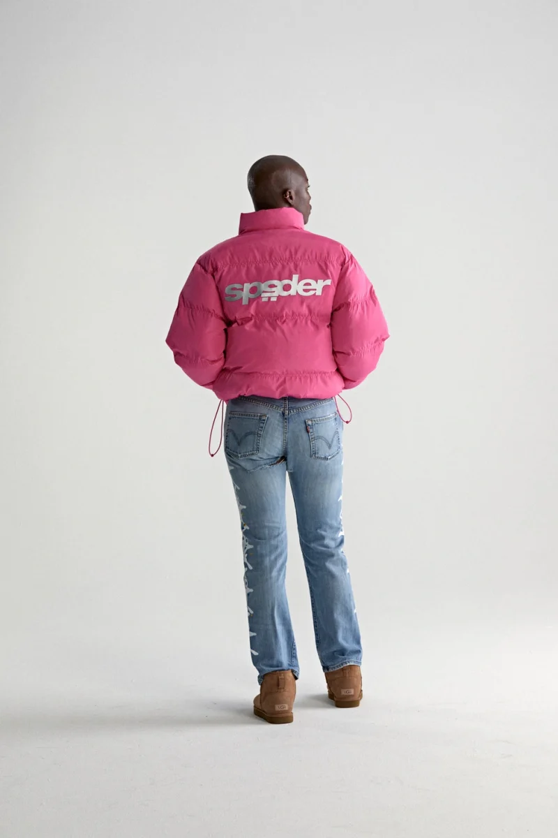 Sp5der 5star Puffer Pink Jacket 7