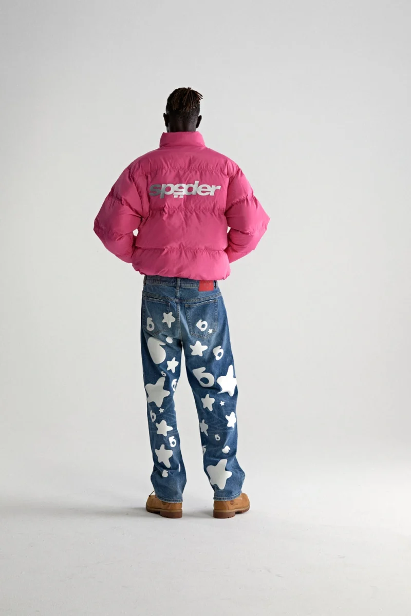 Sp5der 5star Puffer Pink Jacket 8