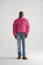 Sp5der 5star Puffer Pink Jacket 9