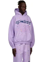 Sp5der Acai Purple Hoodie 3