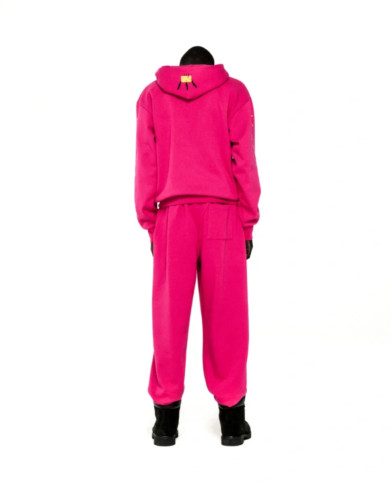 Sp5der Angel Number Pink Hoodie 7