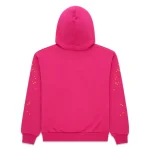 sp5der angel number pink hoodie back
