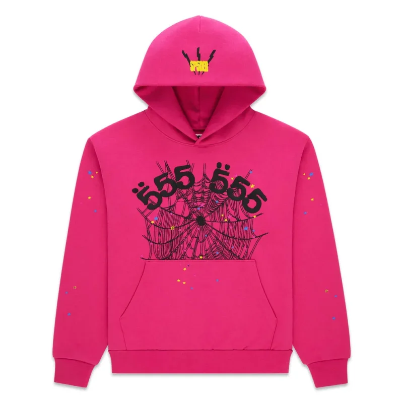 sp5der angel number pink hoodie