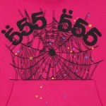 sp5der angel number pink hoodie logo