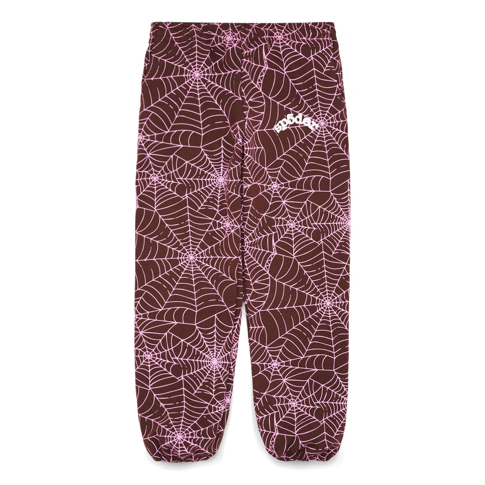 Sp5der Aop Web Brown Sweatpant