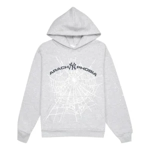Sp5der Arach NY Phobia Hoodie Ash Grey