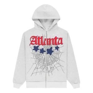 Sp5der Atlanta Full Zip Hoodie Heather Grey