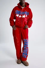 Sp5der Atlanta Zip Up Red Hoodie 1