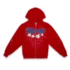 Sp5der Atlanta Zip Up Red Hoodie