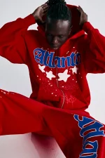 Sp5der Atlanta Zip Up Red Hoodie 3