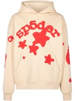 sp5der beige beluga hoodie