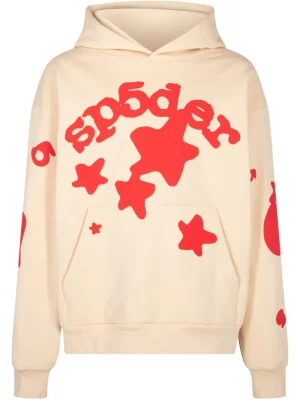 sp5der beige beluga hoodie