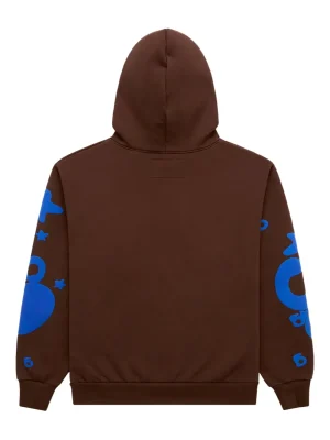 sp5der beluga brown hoodie back