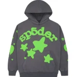 sp5der beluga hoodie grey green