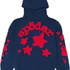 sp5der beluga navy hoodie