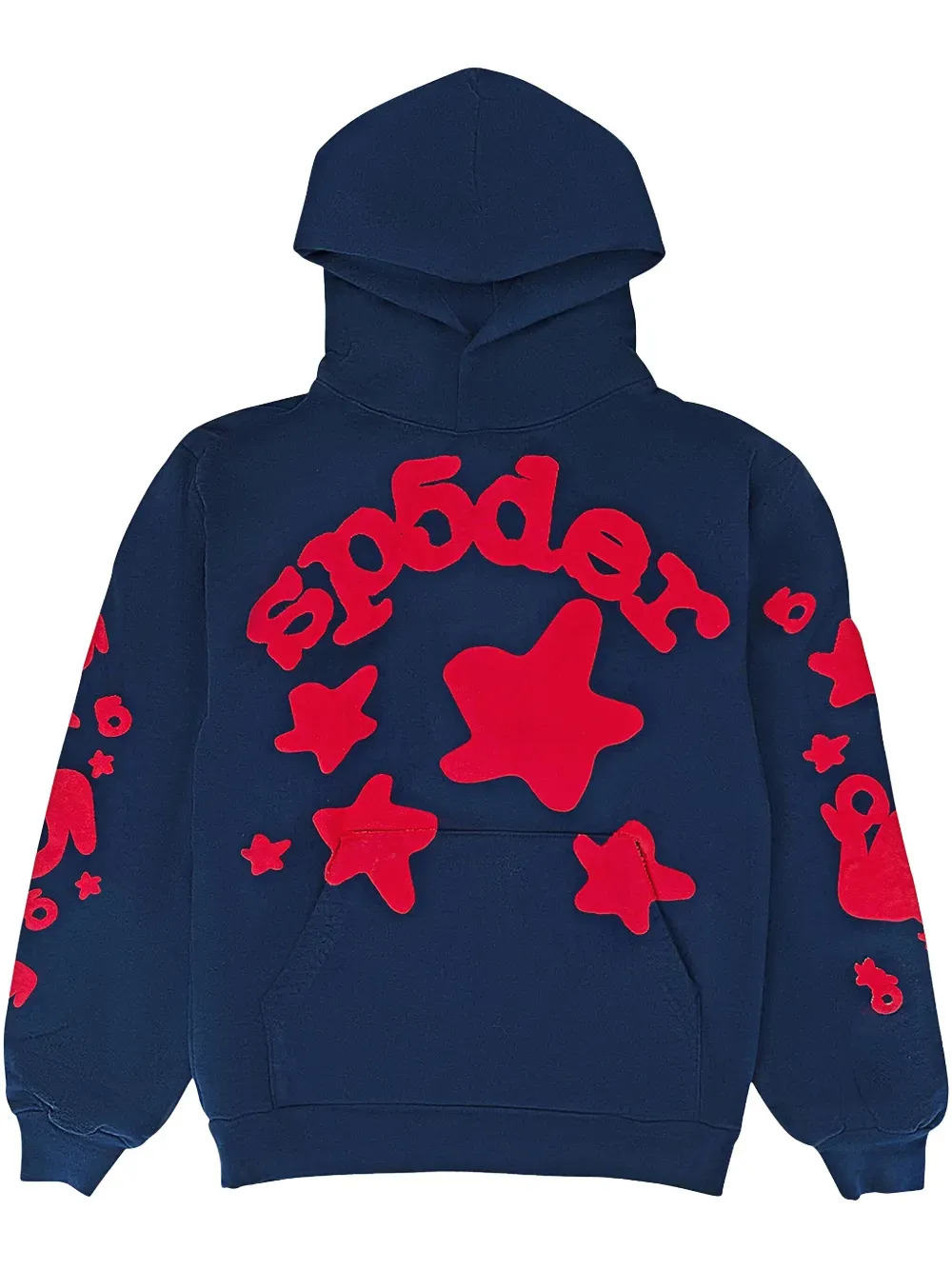 sp5der beluga navy hoodie front sp5der beluga navy hoodie