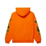 sp5der beluga orange hoodie back