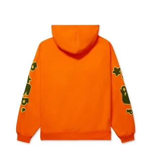 sp5der beluga orange hoodie back