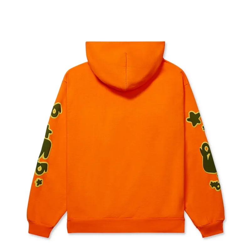 sp5der beluga orange hoodie back