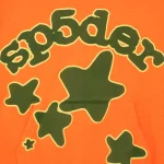 sp5der beluga orange hoodie center
