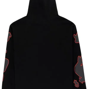 sp5der beluga outline hoodie black backside