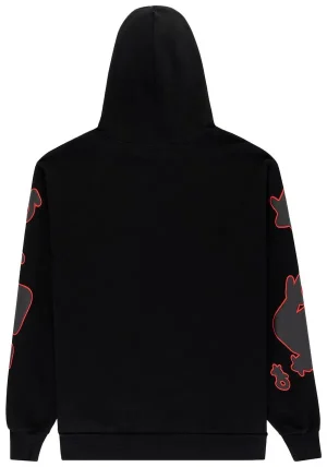 sp5der beluga outline hoodie black backside