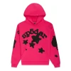 sp5der beluga pullover pink hoodie