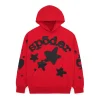 sp5der beluga red black hoodie