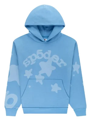sp5der beluga v2 hoodie dusty blue