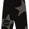 Sp5der Big Star Wide Leg Black Sweatpant