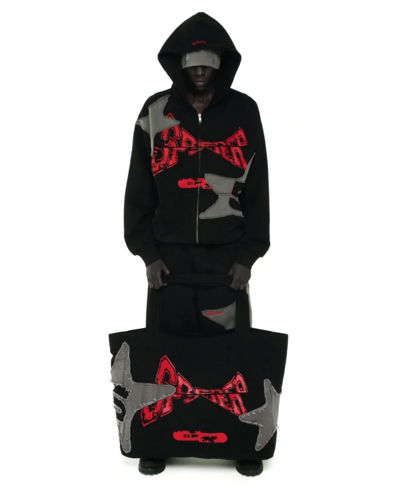 Sp5der Black Big Star Tote Bag 4