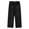 Sp5der Black Burnout Denim Sweatpant