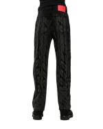 Sp5der Black Burnout Denim Sweatpant 2