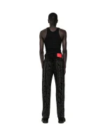 Sp5der Black Burnout Denim Sweatpant 3