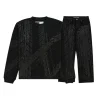Sp5der Black Burnout Thermal Tracksuit