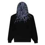 sp5der black heavy web hoodie back
