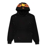 sp5der black heavy web hoodie