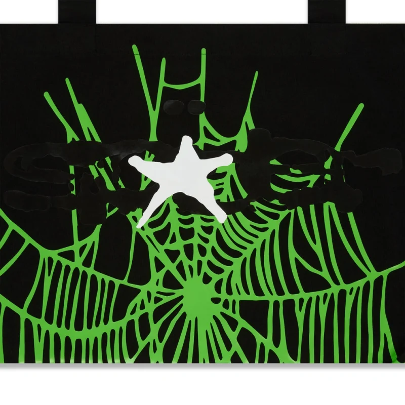 Sp5der Black Heavy Web Tote Bag 5