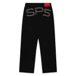 Sp5der Black Rivet Denim Sweatpant 11