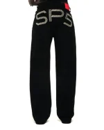 Sp5der Black Rivet Denim Sweatpant 2